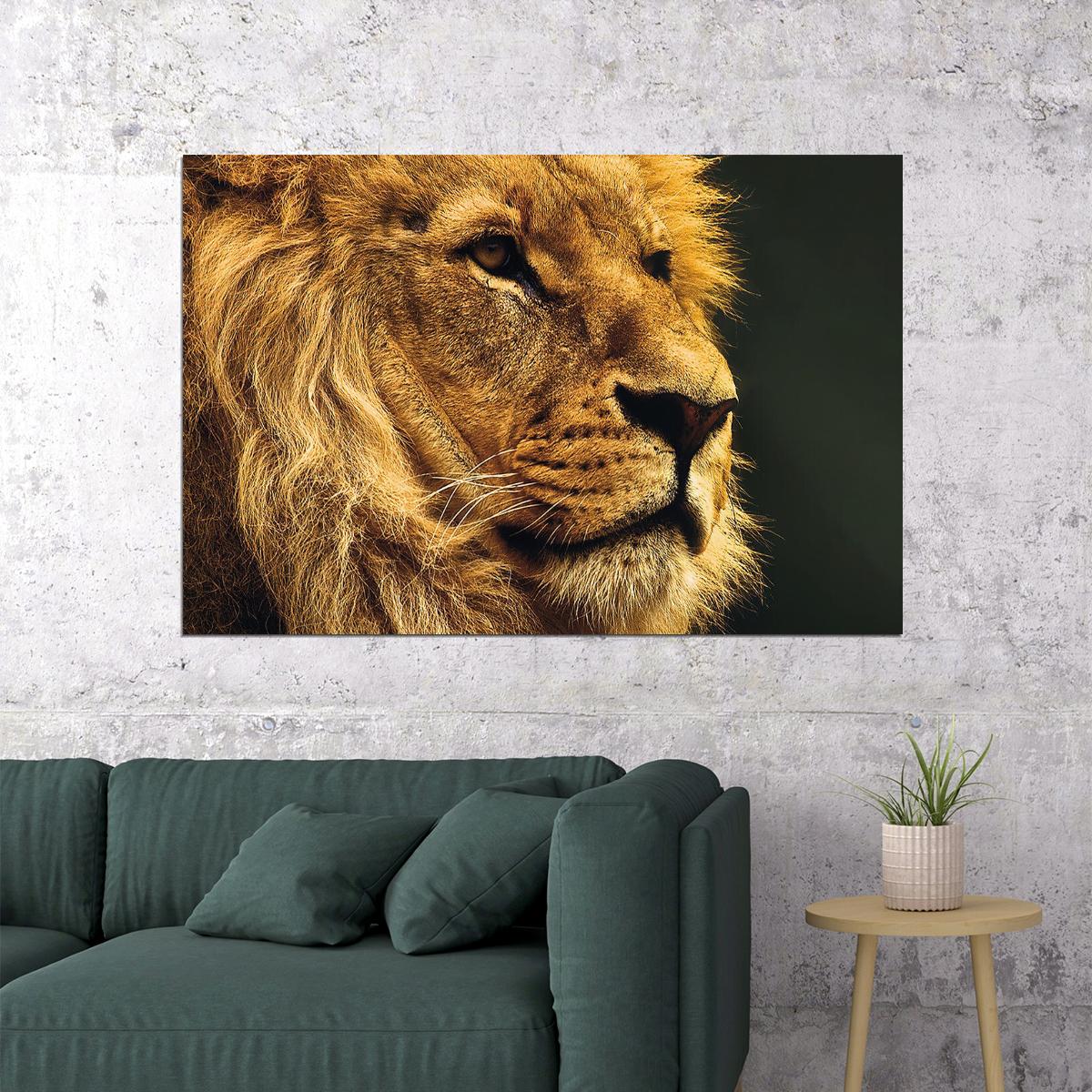 Wild Lion Dangerous Animals Nature Poster Wall Art Print Home Wall Decor - xonomax