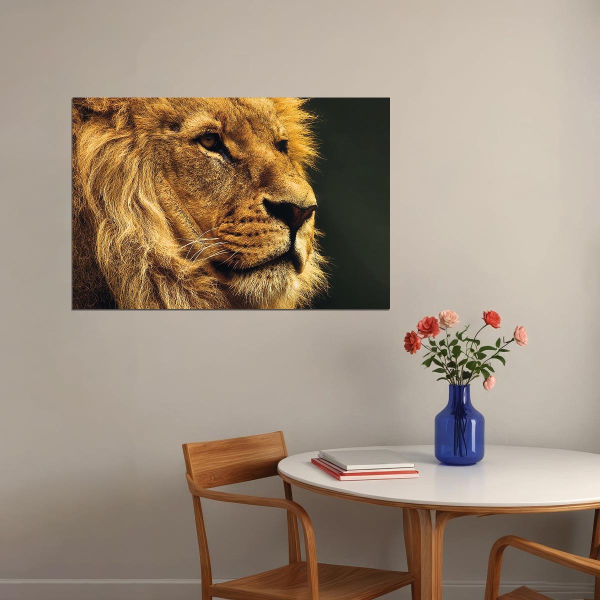 Wild Lion Dangerous Animals Nature Poster Wall Art Print Home Wall Decor - xonomax