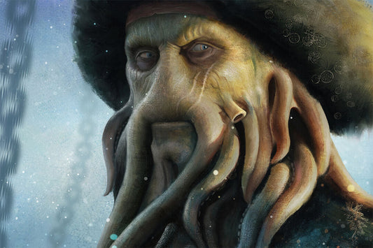 Pirates Of The Caribbean Movie Davy Jones Character Action Poster Wall Art Print Home Wall Decor - xonomax