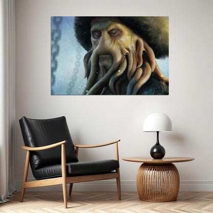 Pirates Of The Caribbean Movie Davy Jones Character Action Poster Wall Art Print Home Wall Decor - xonomax