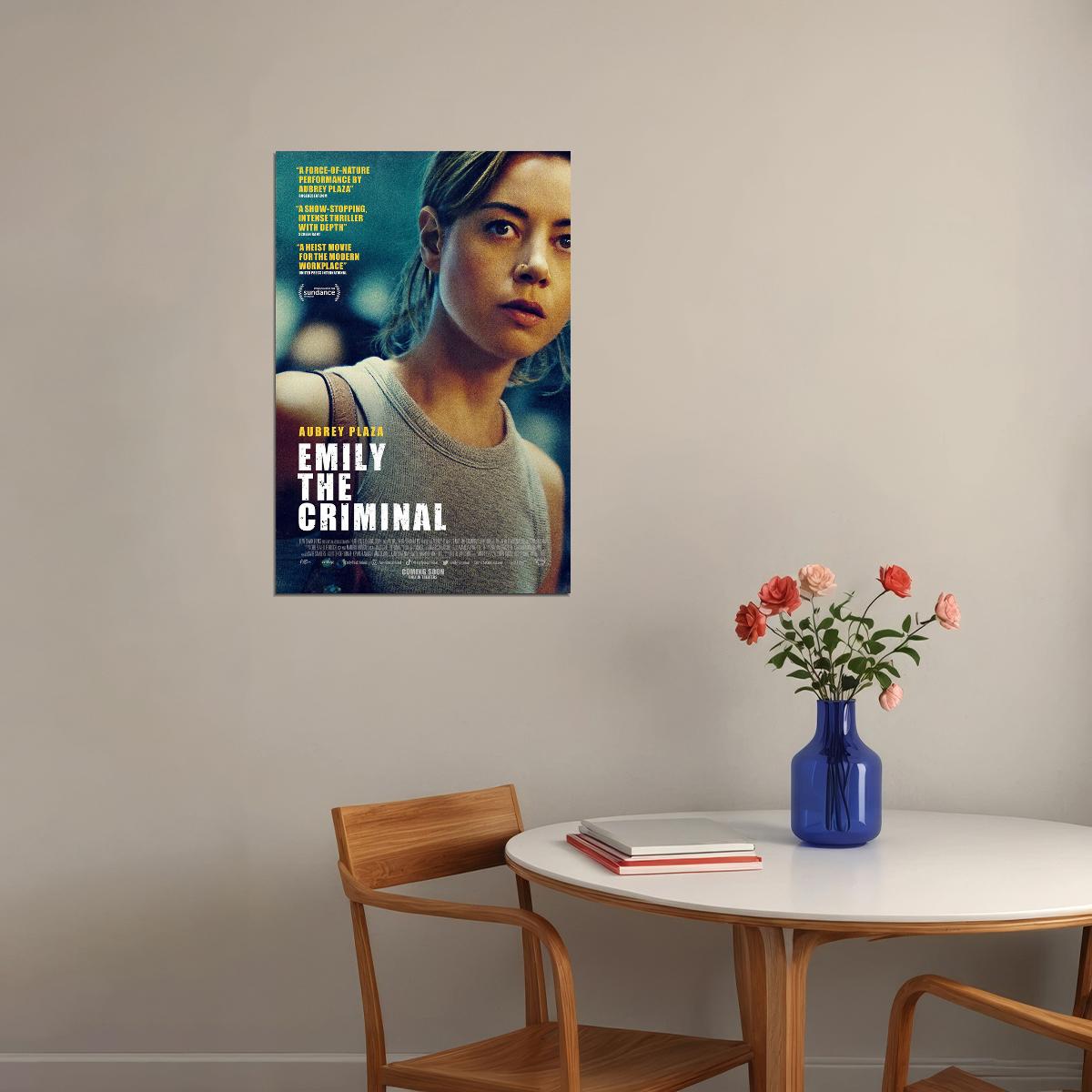 Emily The Criminal Movie Crime Drama Thriller Poster Wall Art Print Home Wall Decor - xonomax