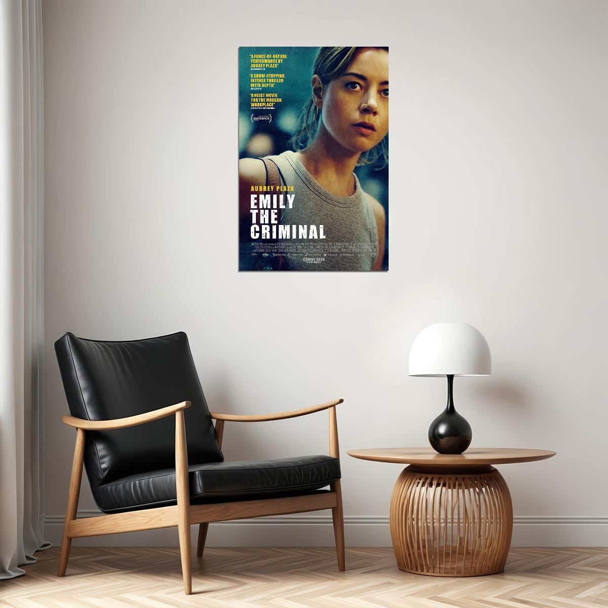 Emily The Criminal Movie Crime Drama Thriller Poster Wall Art Print Home Wall Decor - xonomax