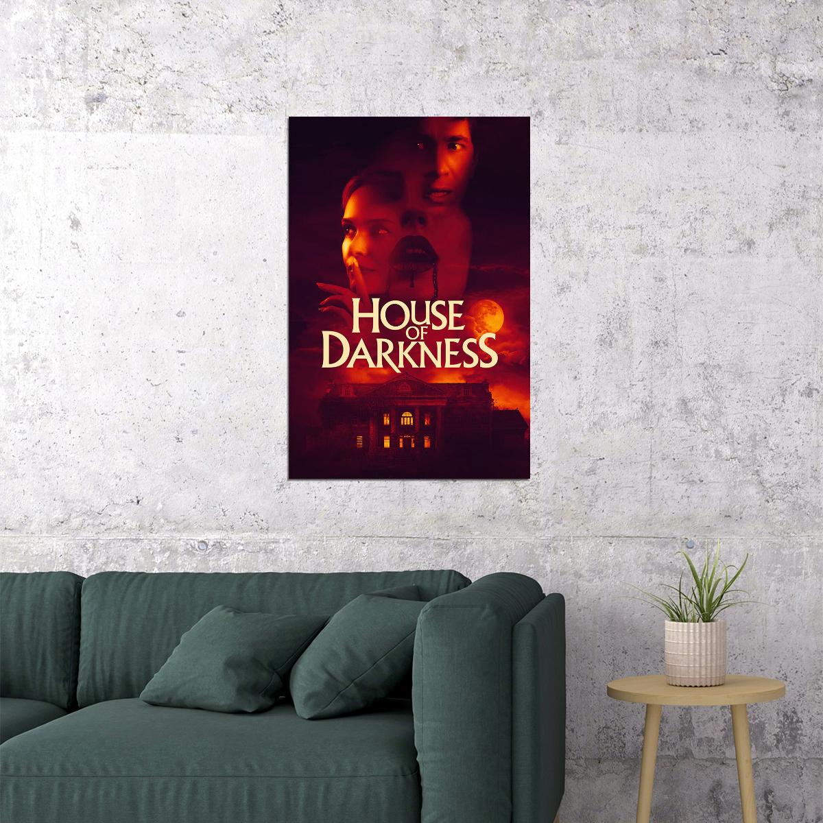 House Of Darkness American Comedy Horror Movie Labute Long 2022 Poster Wall Art Print Home Wall Decor - xonomax