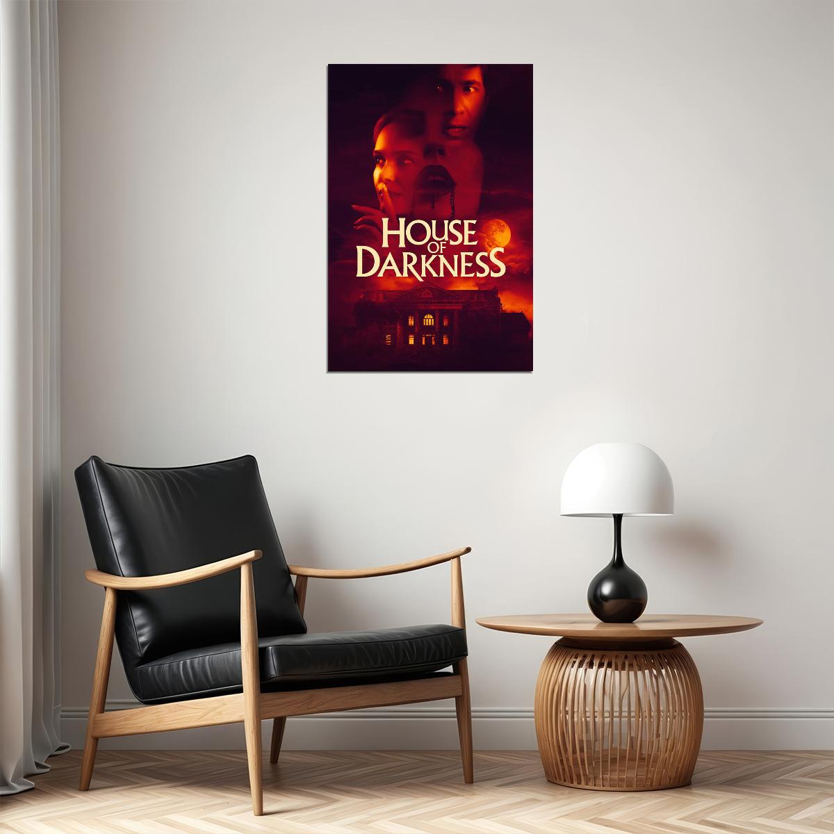 House Of Darkness American Comedy Horror Movie Labute Long 2022 Poster Wall Art Print Home Wall Decor - xonomax