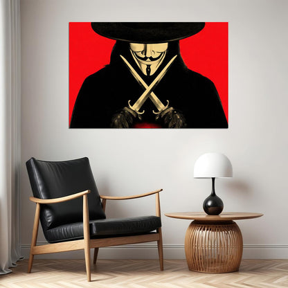 V For Vendetta Movie Action Thriller Drama Poster Wall Art Print Home Wall Decor - xonomax