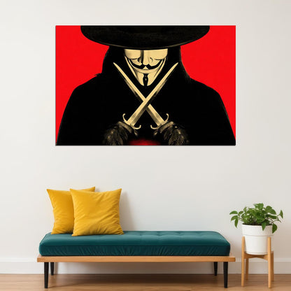 V For Vendetta Movie Action Thriller Drama Poster Wall Art Print Home Wall Decor - xonomax
