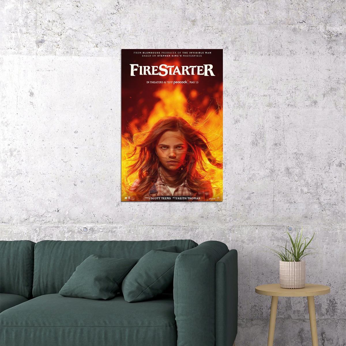 Firestarter American Science Fiction Horror Movie Efron 2022 Poster Wall Art Print Home Wall Decor - xonomax