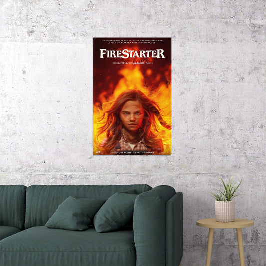 Firestarter American Science Fiction Horror Movie Efron 2022 Poster Wall Art Print Home Wall Decor - xonomax