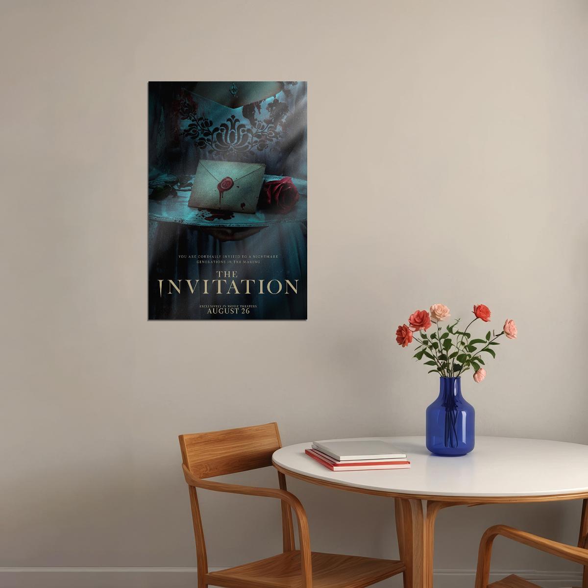The Invitation American Horror Thriller Movie Thompson 2022 Poster Wall Art Print Home Wall Decor - xonomax
