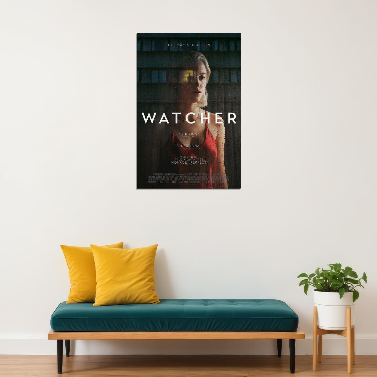 Watcher Psychological Thriller Horror Movie Okuno Monroe 2022 Poster Wall Art Print Home Wall Decor - xonomax