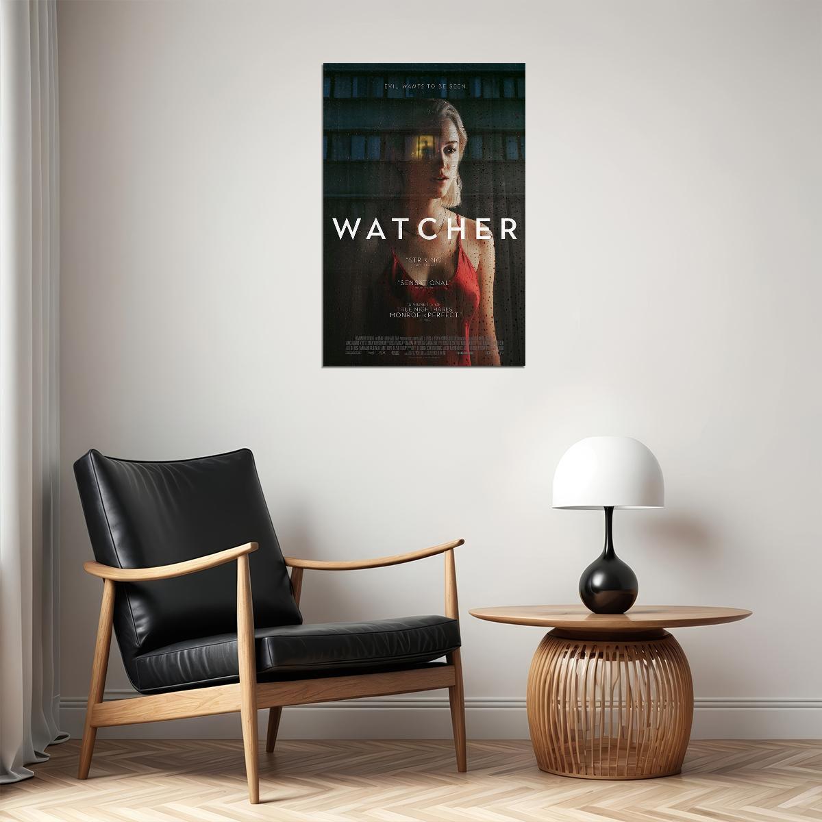 Watcher Psychological Thriller Horror Movie Okuno Monroe 2022 Poster Wall Art Print Home Wall Decor - xonomax