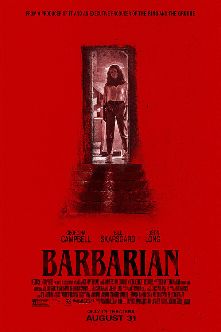 Barbarian Horror Movie Cregger Skarsgard Campbell Long 2022 Poster Wall Art Print Home Wall Decor - xonomax