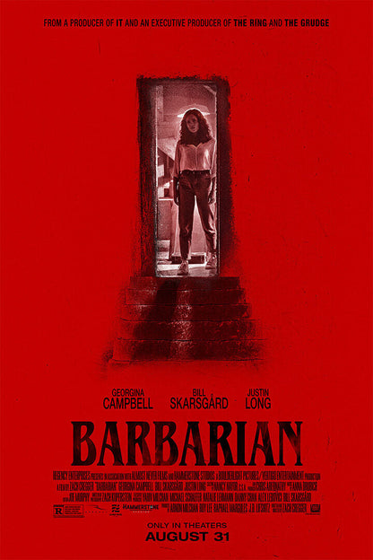 Barbarian Horror Movie Cregger Skarsgard Campbell Long 2022 Poster Wall Art Print Home Wall Decor - xonomax