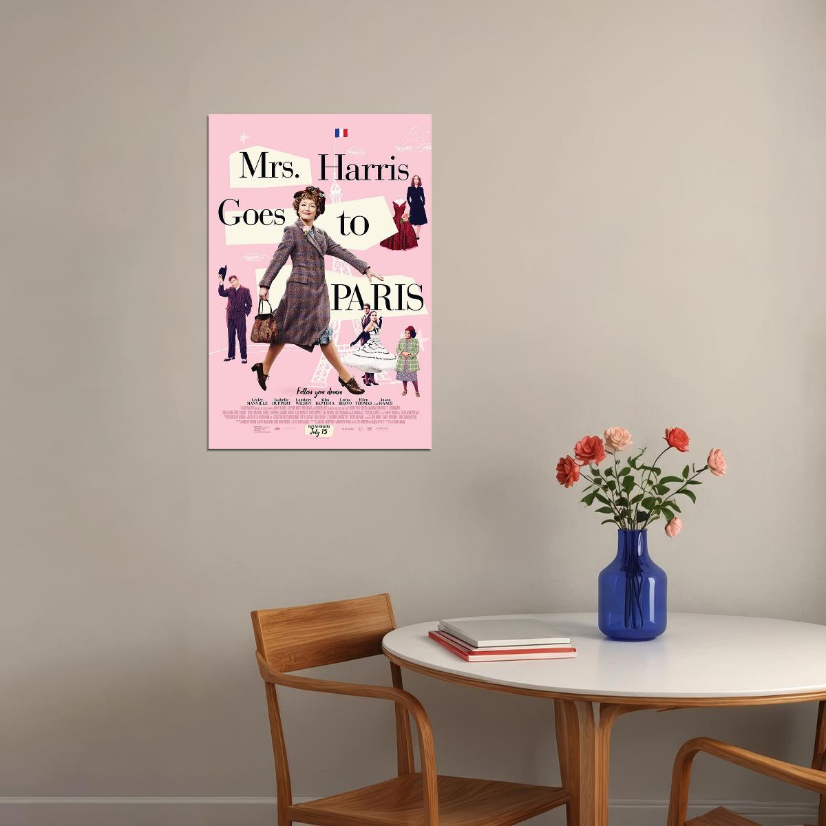 Mrs. Harris Goes To Paris Drama Comedy Movie Fabian 2022 Poster Wall Art Print Home Wall Decor - xonomax