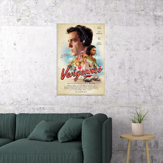 Vengeance American Black Comedy Movie Novak Cameron 2022 Poster Wall Art Print Home Wall Decor - xonomax
