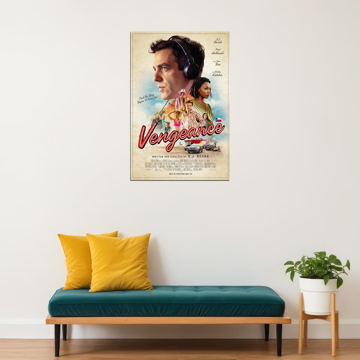 Vengeance American Black Comedy Movie Novak Cameron 2022 Poster Wall Art Print Home Wall Decor - xonomax