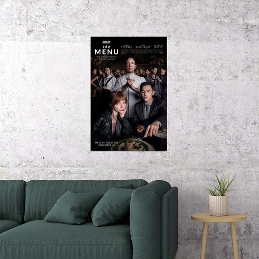 The Menu Horror Dark Comedy Movie Taylor-joy Fiennes 2022 Poster Wall Art Print Home Wall Decor - xonomax