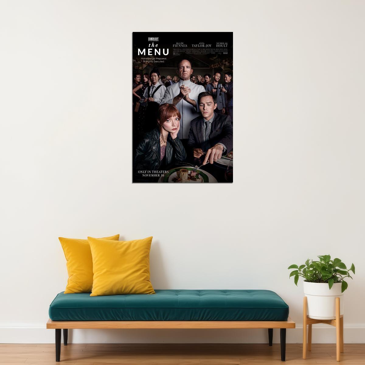 The Menu Horror Dark Comedy Movie Taylor-joy Fiennes 2022 Poster Wall Art Print Home Wall Decor - xonomax