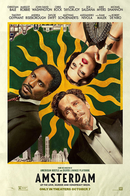 Amsterdam Comedy Thriller Movie Robbie Bale Swift Malek 20 Poster Wall Art Print Home Wall Decor - xonomax