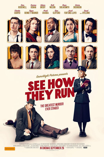 See How They Run Mystery Thriller Comedy Movie George 2022 Poster Wall Art Print Home Wall Decor