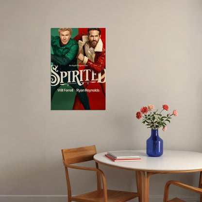 Spirited American Christmas Musical Comedy Movie Ferrell 2022 Poster Wall Art Print Home Wall Decor - xonomax