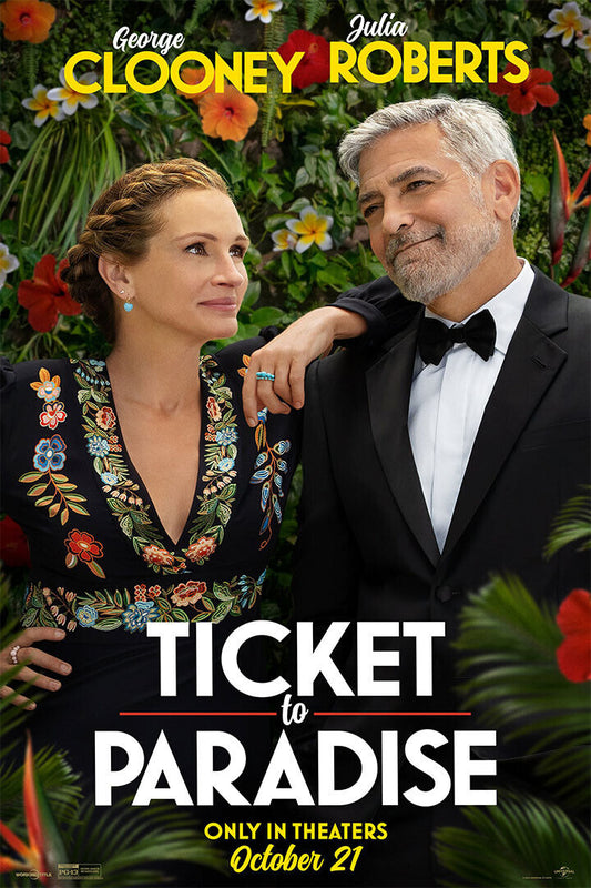 Ticket To Paradise Romantic Comedy Movie Clooney Roberts 2022 Poster Wall Art Print Home Wall Decor - xonomax
