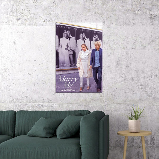 Marry Me Romantic Comedy Drama Movie Lopez Wilson Coiro 2022 Poster Wall Art Print Home Wall Decor - xonomax