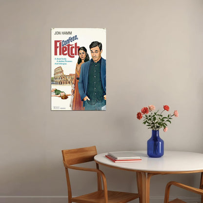 Confess Fletch American Crime Comedy Movie Mottola Hamm 2022 Poster Wall Art Print Home Wall Decor - xonomax