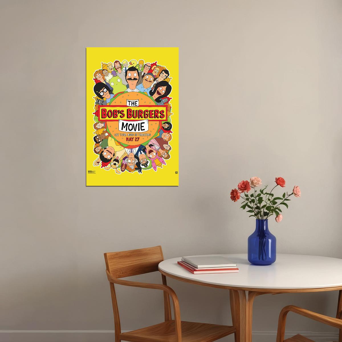 The Bob's Burguers Movie Animated Musical Comedy Bouchard 2022 Poster Wall Art Print Home Wall Decor - xonomax