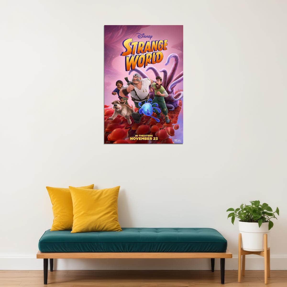 Strange World Adventure Action Animation Movie Poster Wall Art Print Home Wall Decor - xonomax