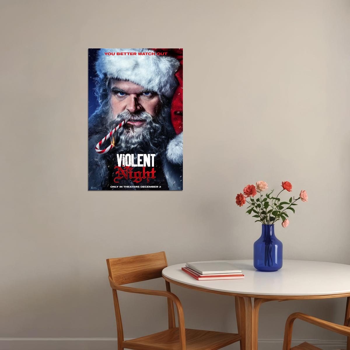 Violent Night Action Crime Cinema Movie Poster Wall Art Print Home Wall Decor - xonomax