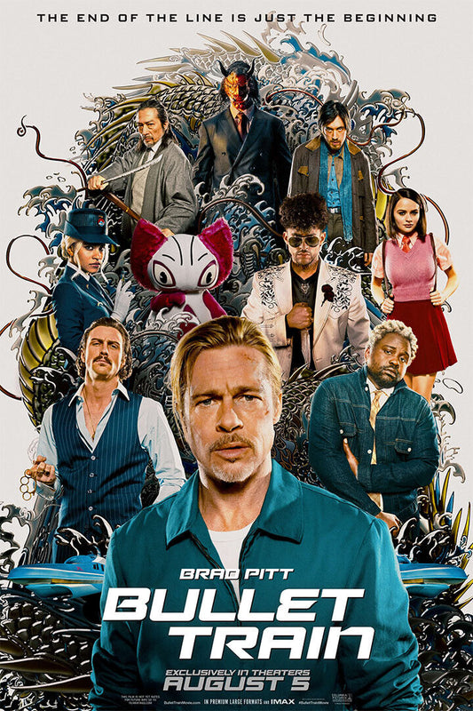 Bullet Train Action Comedy Cinema Movie Poster Wall Art Print Home Wall Decor - xonomax