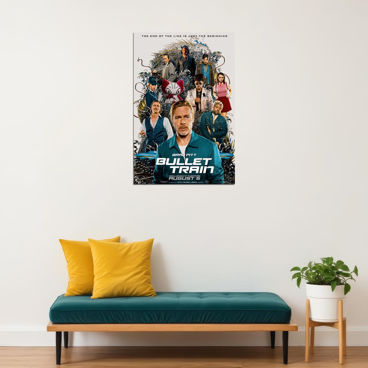 Bullet Train Action Comedy Cinema Movie Poster Wall Art Print Home Wall Decor - xonomax