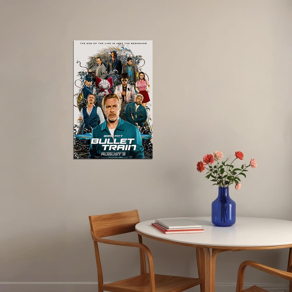 Bullet Train Action Comedy Cinema Movie Poster Wall Art Print Home Wall Decor - xonomax