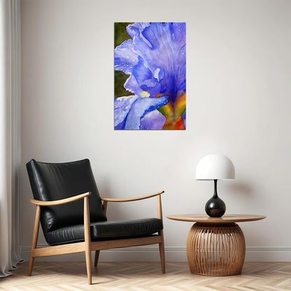 Iris Flower Oil Paint Purple Colorful Plants Poster Wall Art Print Home Wall Decor - xonomax