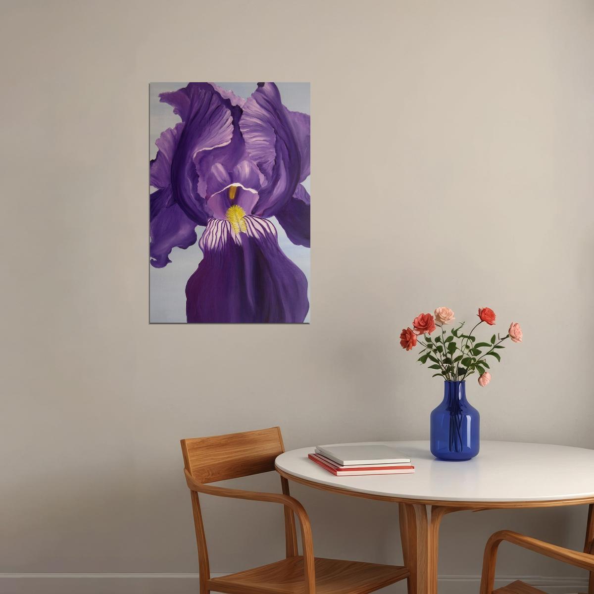 Flower Purple Iris Colorful Plants Poster Wall Art Print Home Wall Decor - xonomax
