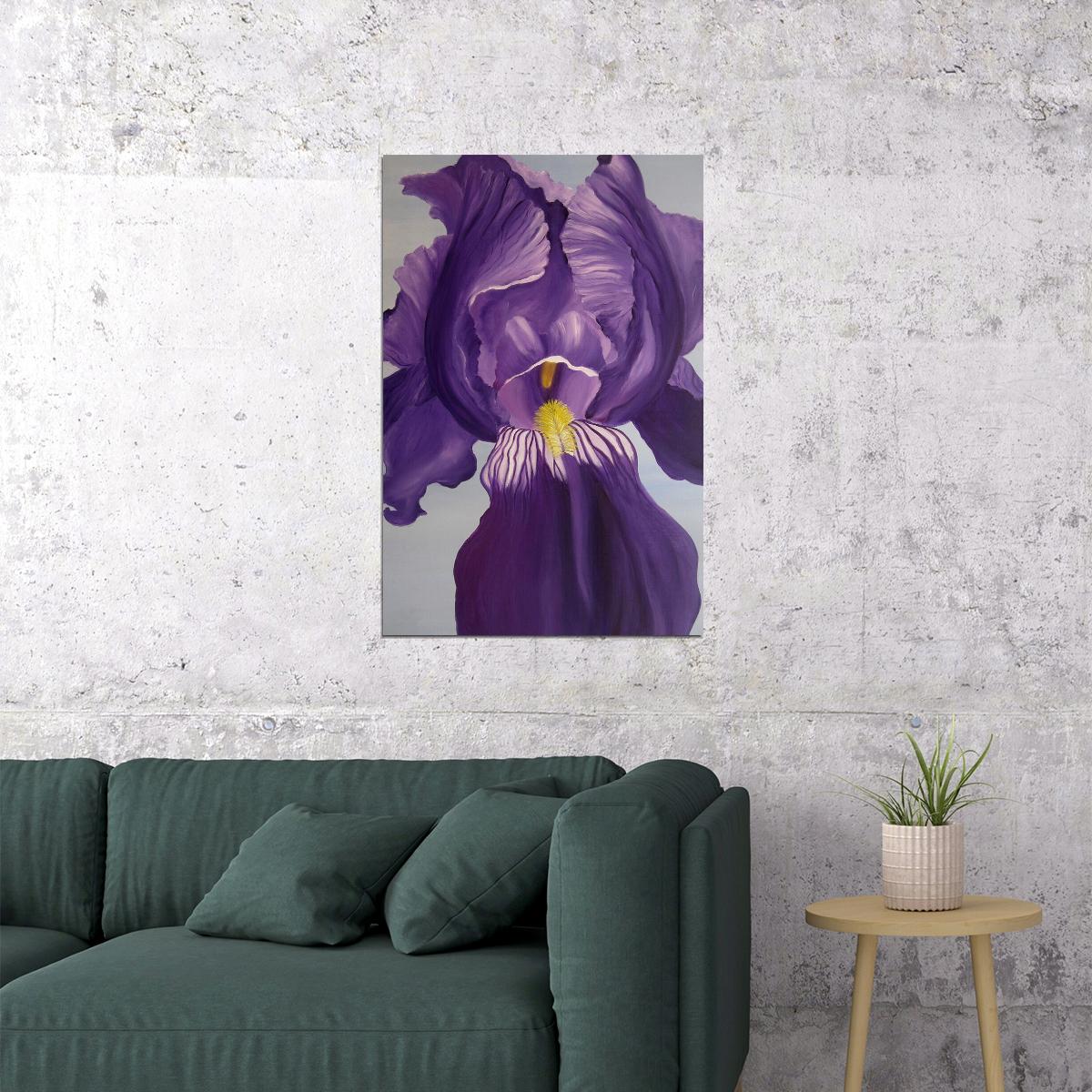 Flower Purple Iris Colorful Plants Poster Wall Art Print Home Wall Decor - xonomax