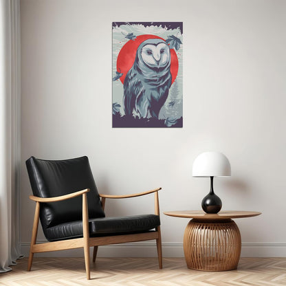 Canadian Geese Autumn Birds Drawing Owl Illustration Poster Wall Art Print Home Wall Decor - xonomax