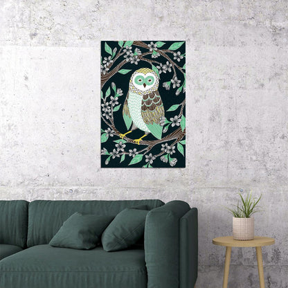 Canadian Geese Birds Owl Illustration Drawing Poster Wall Art Print Home Wall Decor - xonomax