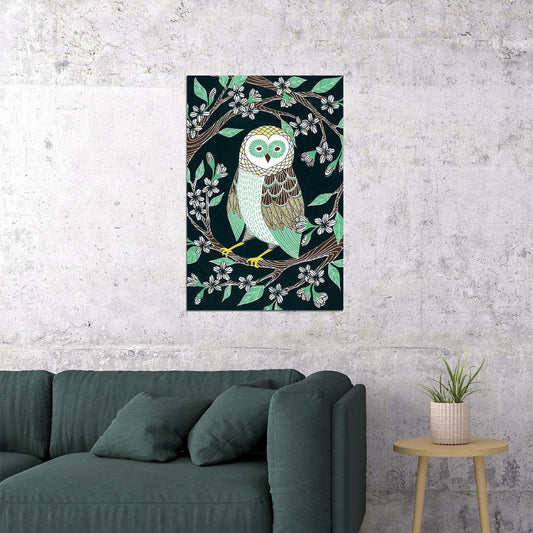 Canadian Geese Birds Owl Illustration Drawing Poster Wall Art Print Home Wall Decor - xonomax