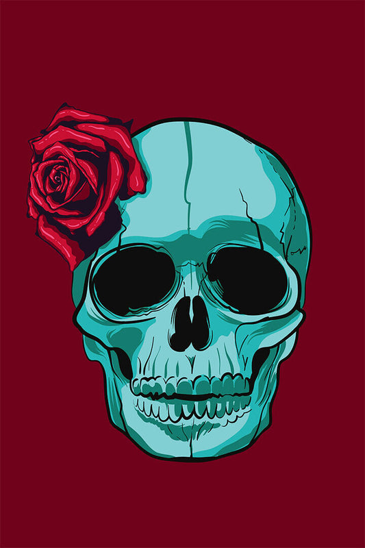 Skull Psychedelic Death Illustration Mystical Poster Wall Art Print Home Wall Decor - xonomax