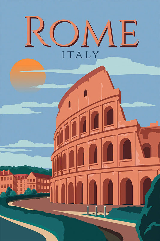 Rome City Landscape Travel Lovers Poster Wall Art Print Home Wall Decor