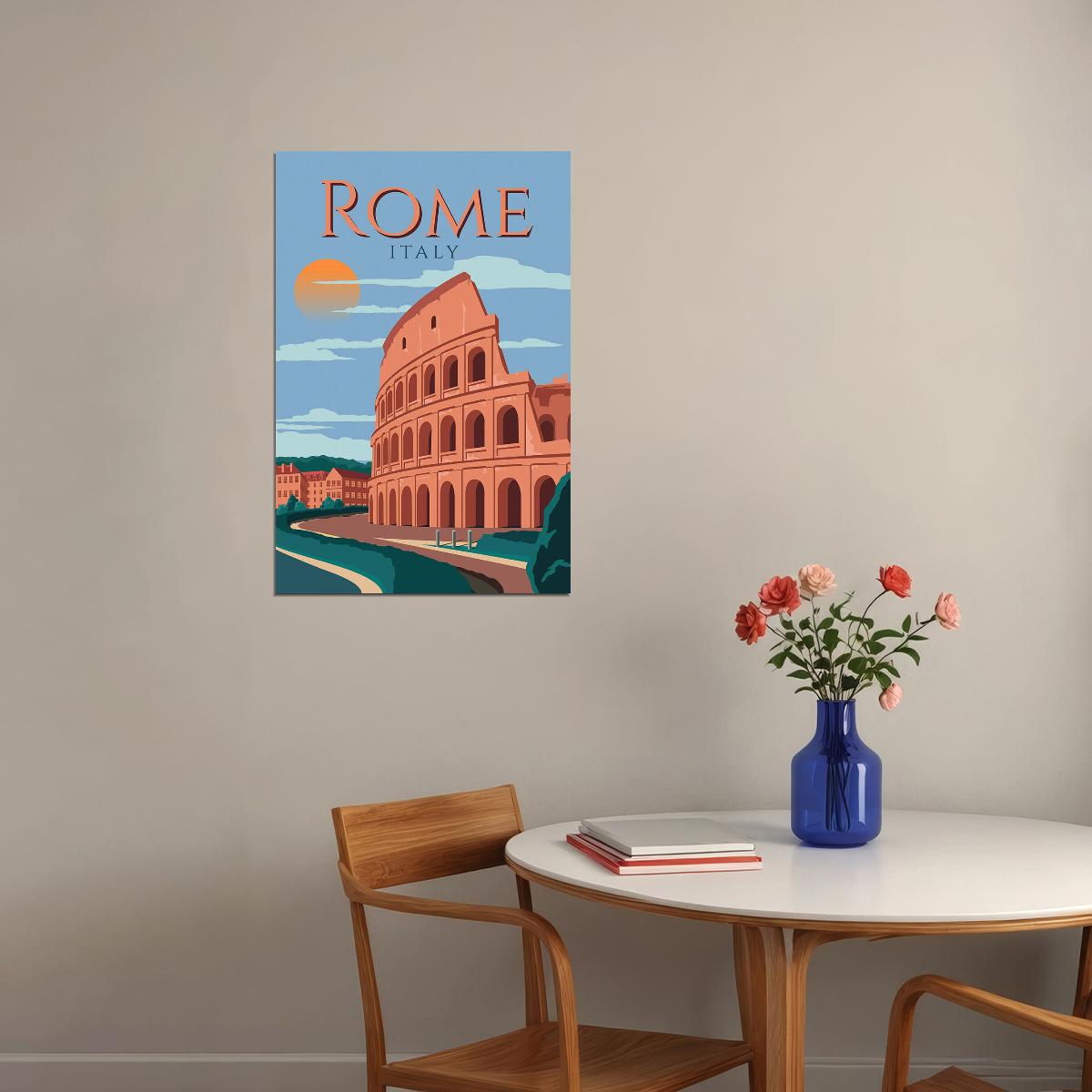 Rome City Landscape Travel Lovers Poster Wall Art Print Home Wall Decor