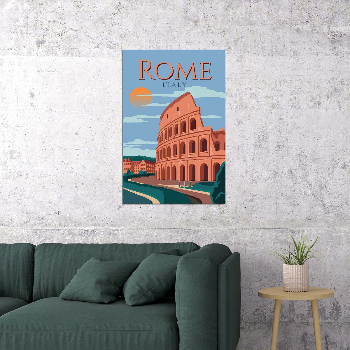 Rome City Landscape Travel Lovers Poster Wall Art Print Home Wall Decor