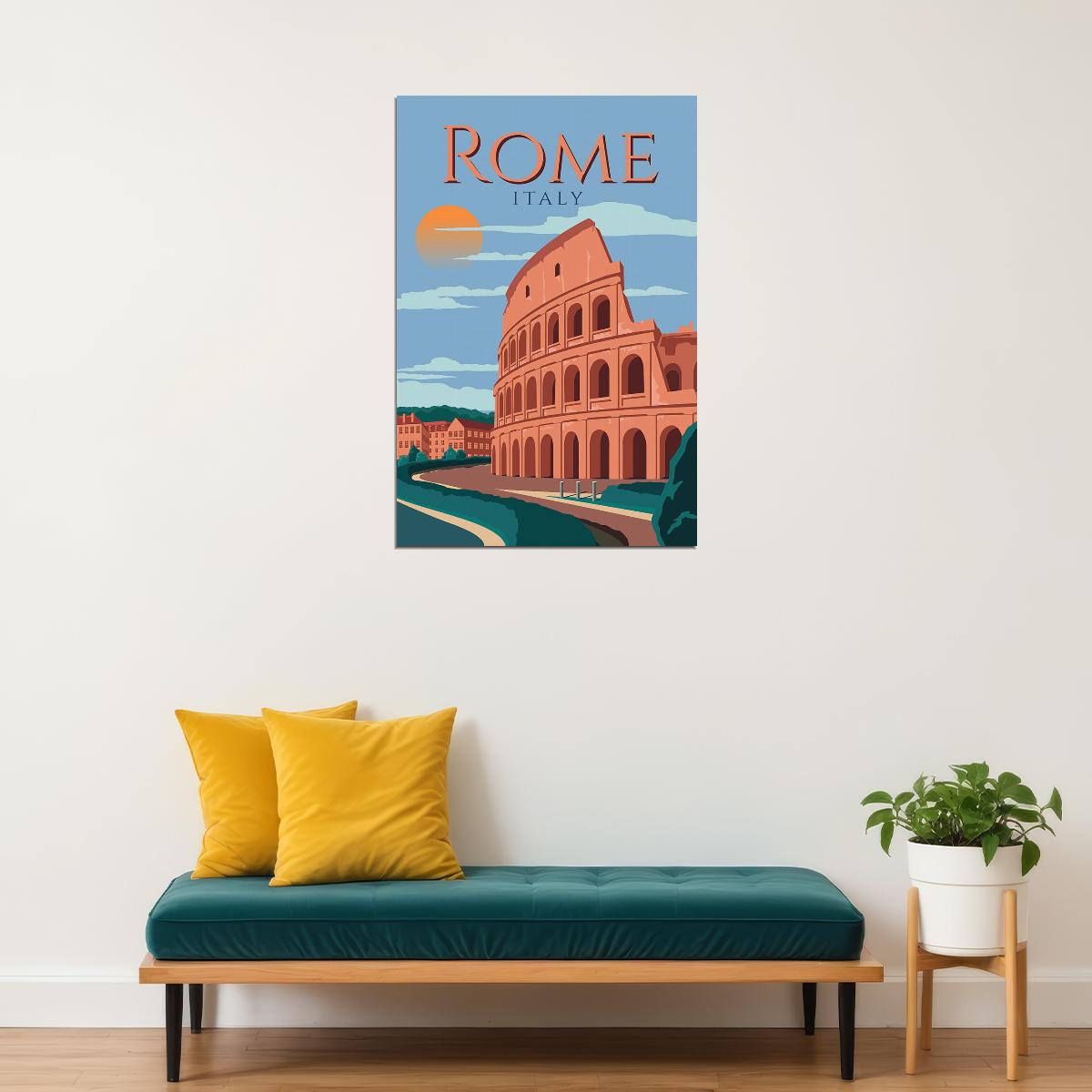 Rome City Landscape Travel Lovers Poster Wall Art Print Home Wall Decor