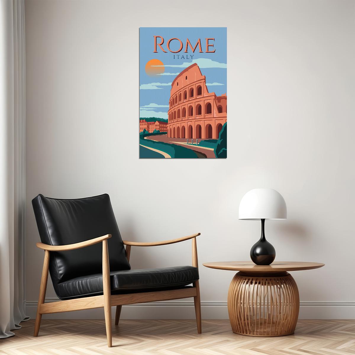 Rome City Landscape Travel Lovers Poster Wall Art Print Home Wall Decor