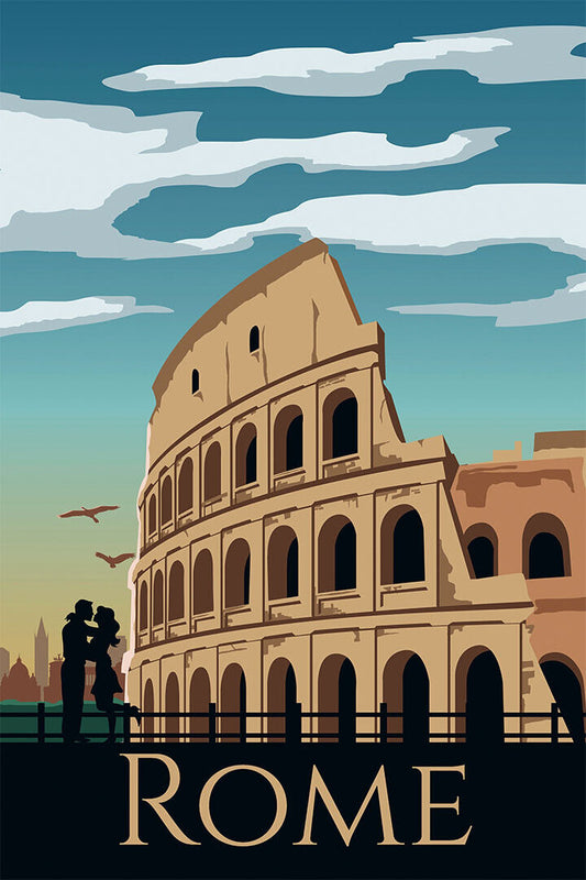 Rome City Landscape Travel Ad Poster Wall Art Print Home Wall Decor