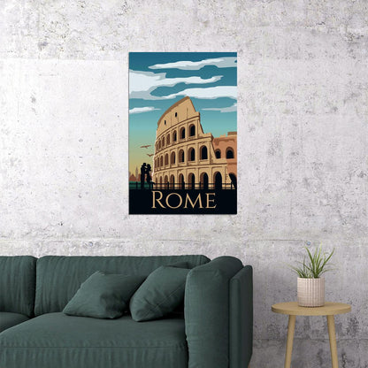 Rome City Landscape Travel Ad Poster Wall Art Print Home Wall Decor