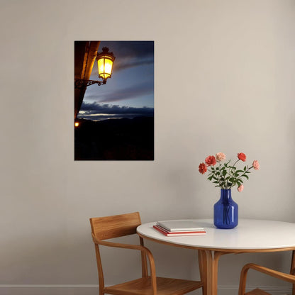 Street Light Dark Evening Sky Picture Poster Wall Art Print Home Wall Decor - xonomax