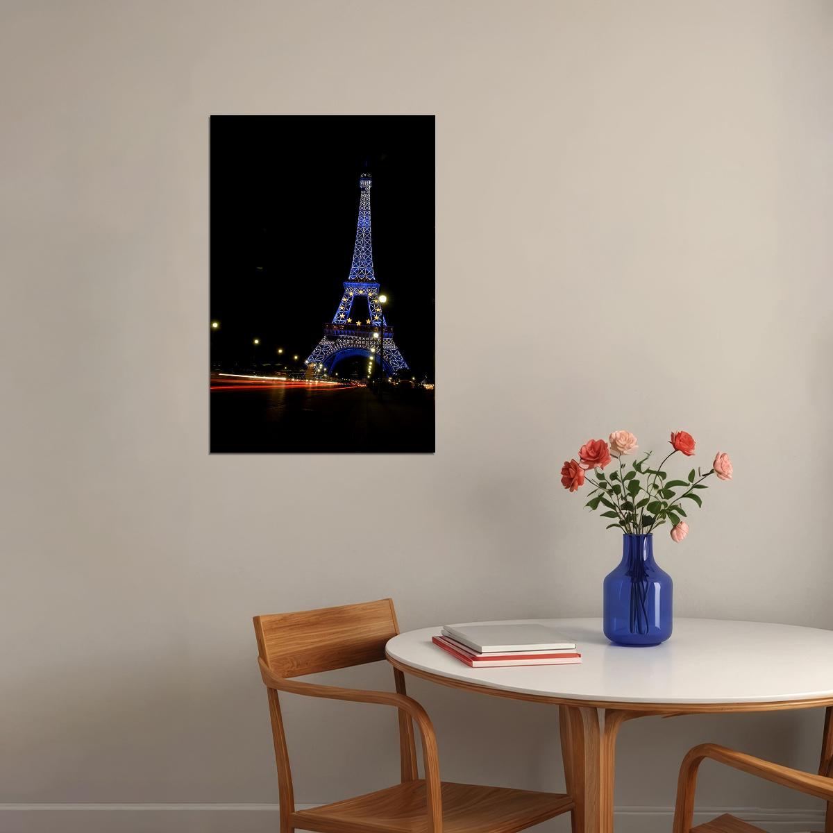 Boulevard Of Lights At Dusk Eiffel Paris Photo Poster Wall Art Print Home Wall Decor - xonomax
